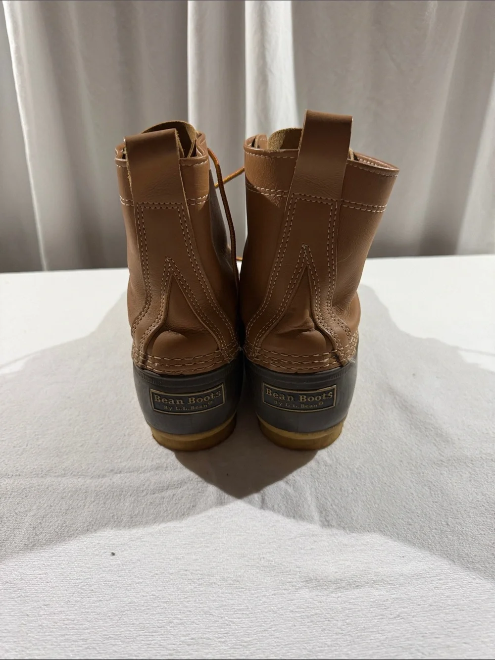 L.L. Bean Men's Brown Leather Bean Boots - Short Height
